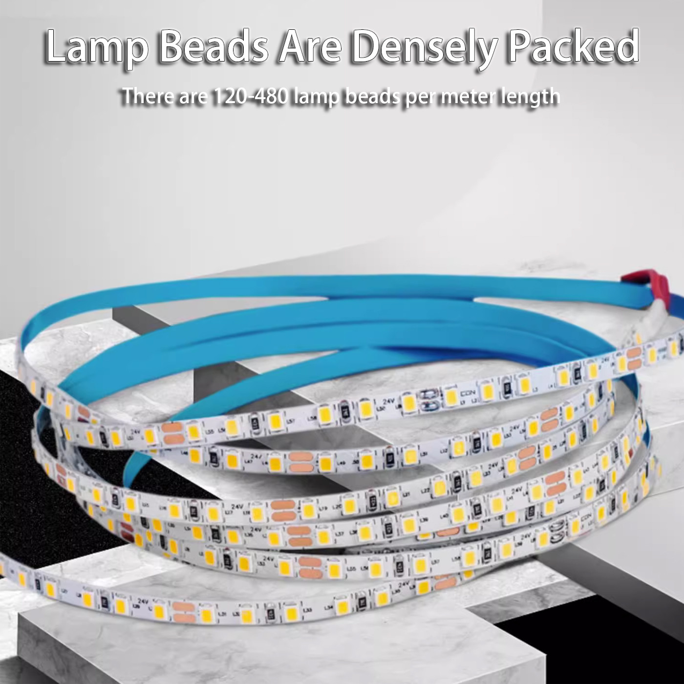 IP65 Waterproof 24V LED Light Strip for Living Room Background Wall Decoration