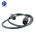 Waterproof Rear View Camera System 9 PIN GX16 Aviation Cable , Male To Female