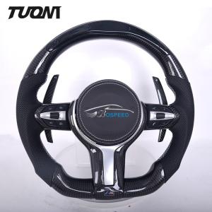 China BMW Genuine Leather Carbon Fiber Steering Wheel With LED Design factory
