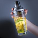 Production Shaker Glass Cocktail Shaker Bottle With Stainless Steel Lid And