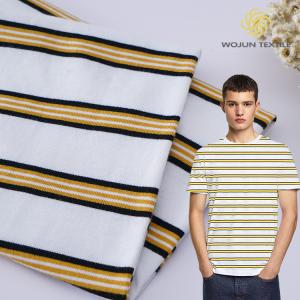 China Plain Cotton Sweat Absorbent Striped Knit Fabric For T - Shirt factory