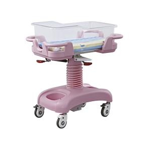 China Medical Deluxe Adjustable Baby Child Bed Crib Driver With Wheel In Pink factory