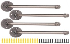 Solid Steel Powder Coating Rustproof Blind Shelf Support Floating Shelf Bracket 6" Steel Rod with 1/2 Diameter