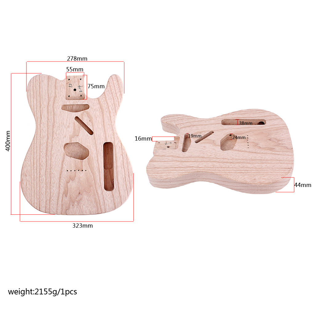 Vintage Ashtree Wood Guitar Body For Tele Electric Guitar Natural Color