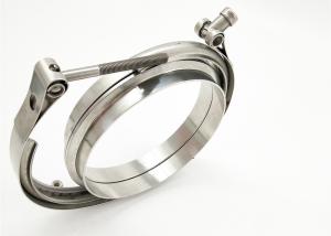 China 4&quot; Inch 102mm Stainless 304 V-band Clamp Exhaust Downpipe Female Male Flange Kit factory
