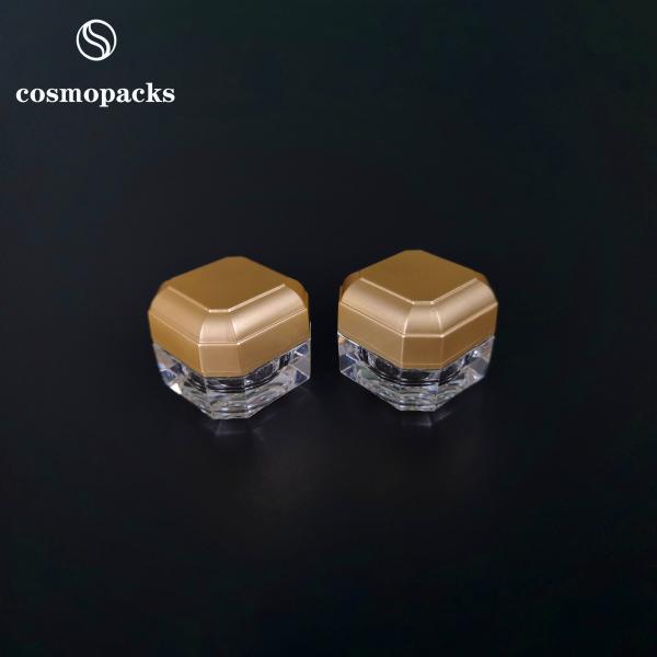 Two Layers Acrylic PP Cosmetic Cream Jars 5g 10g BPA Free