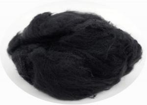 China Nonwoven Black Regenerated Polyester Fiber Good Elongation Rate Low Defects factory