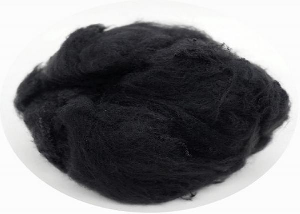 Nonwoven Black 3D Regenerated Polyester Fiber 51mm Good Elongation Rate Low