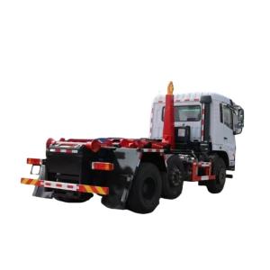 0320 Dimensions 10 Wheels Garbage Collection Truck 18ton 2ton Trash Bin Cleaning Truck Swing Arm Garbage Truck With 25ton Crane