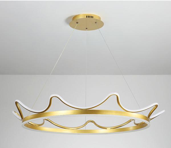 Indoor Lighting Crown Shape Aluminum Acrylic Nordic Luxury Chandeliers & Pendant