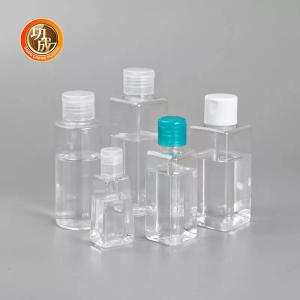 China OEM Mini Plastic Sanitizer Bottle PCR PLA Travel Size Hand Sanitizer Bottle With Silicone Holder factory