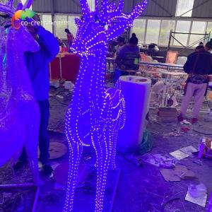 China high durability Custom Chinese Lanterns Christmas Deer Lantern For Vacation Show factory