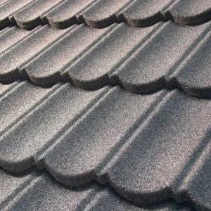 China Villa Rainbow Tile 50 Years Warranty AZ150 Aluzinc Stone Coated Metal Tile factory