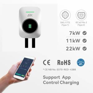 China Single Phase Electric Vehicle Charging Wallbox 7.5kw IP54 factory