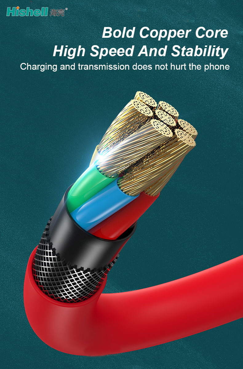 Abrasion Resistance Mobile Phone USB Cables Fireproof Ultraportable