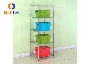 China Household Storage Chrome Plated Wire Mesh Shelving Rack factory