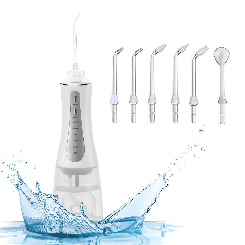 Dual Voltage Oral Water Flosser For Teeth Portable With 350ML Water Tank