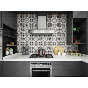 China Beige and Blue Antibacterial Ceramic Rustic Tile 200x200mm on sale