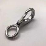 Polished Stainless Steel Fixed Eye Snap Hook for Dog Leash and Keychain