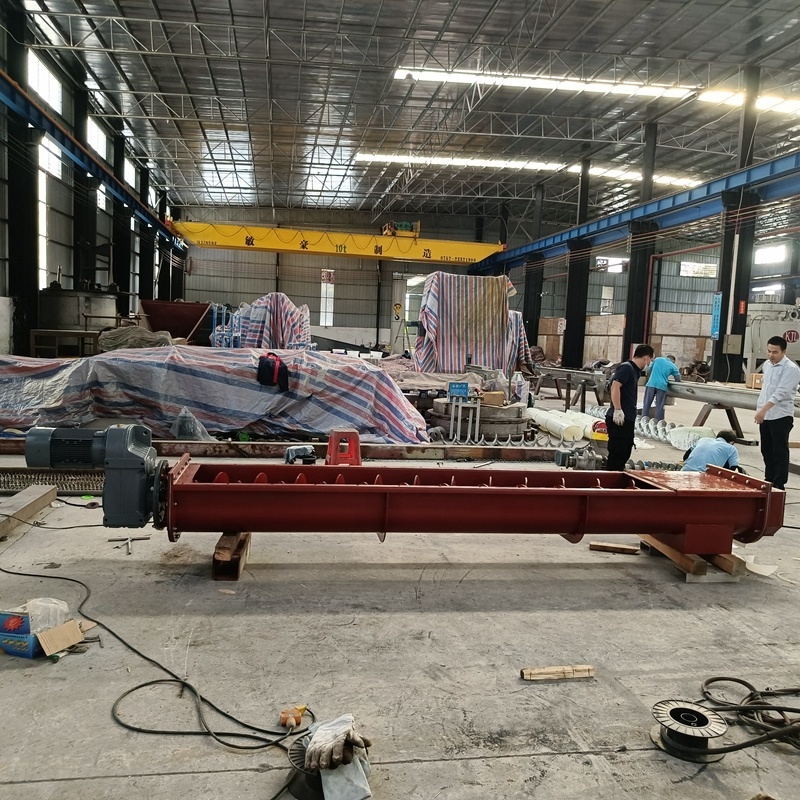 OEM Custom Carbon Steel Double Shaft Screw Conveyor Manufacturer Screw Auger Conveyor