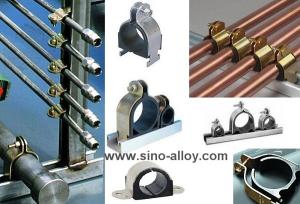 China Cushion clamps, galvanized steel cushion clamps with rubber inside factory