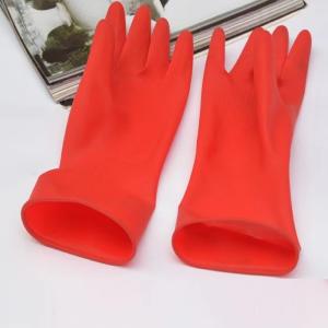 China Kitchen Chemical Resistant Latex Gloves Toilet Cleaning 32CM Latex Free Gloves factory