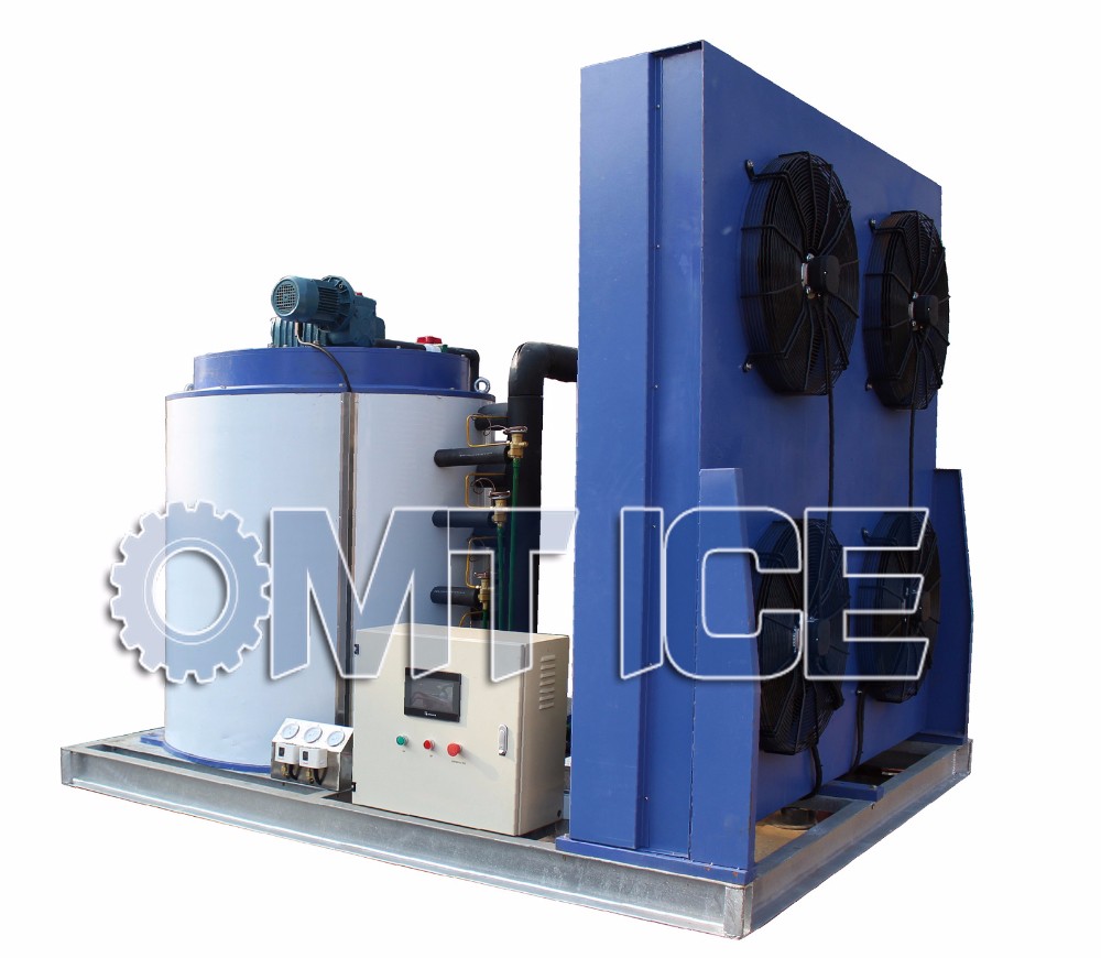 8ton Flake Ice Maker Machine For Fishes Storage with Compressor Bitzer