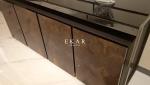 Contemporary Luxury Style Leather High Gloss Veneer Modern Sideboard Cabinet