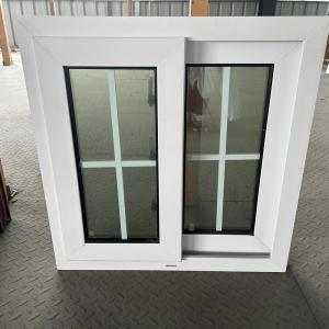 China Residential new construction windows Double Glazed Sliding Pvc Windows With Grills factory