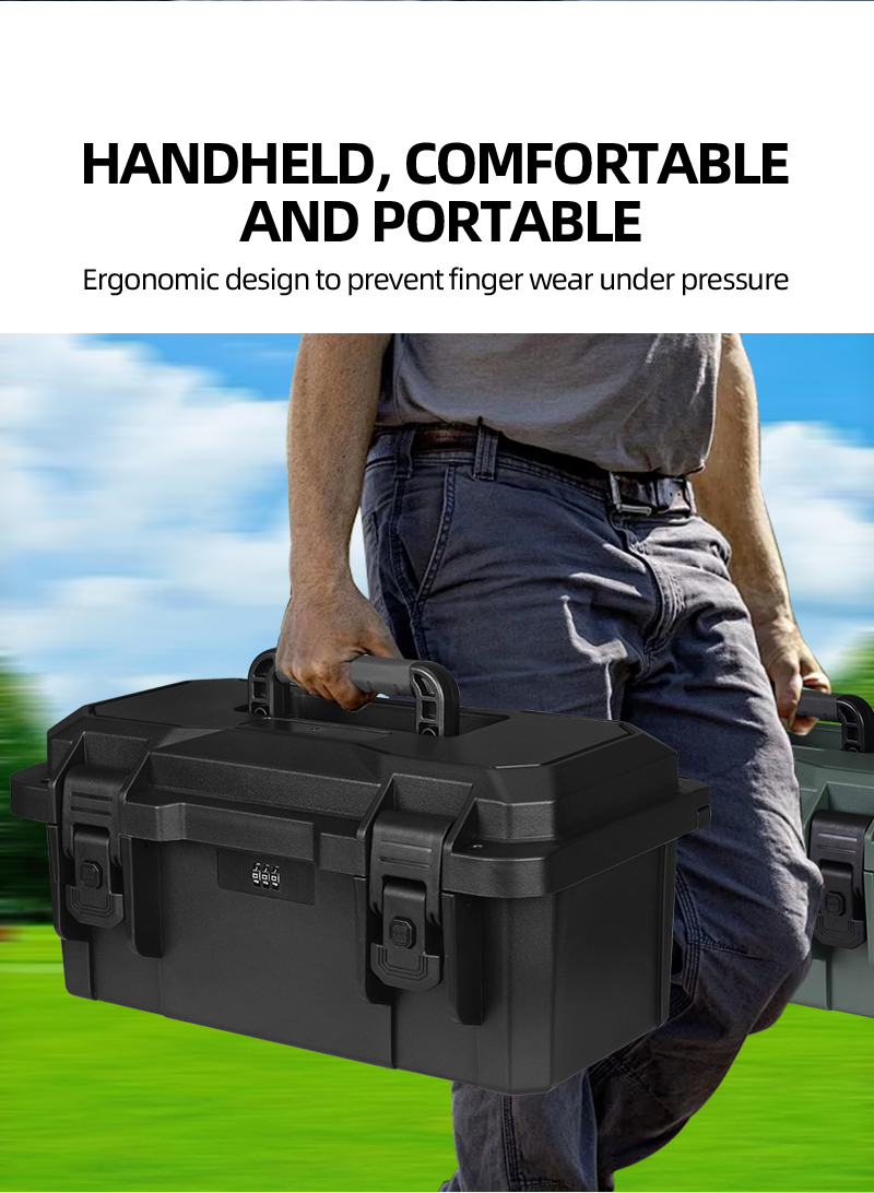 Rugged Plastic Tool Case with IP67 Waterproof Protector Box 6200 Series and OEM Support Inner Size 370*170*170 25 135
