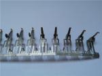 White Copper Connection Metal Stamping Parts , Pulling Electronic Conductor Lugs