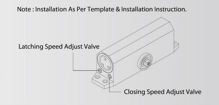 Eurospec CE Marked Aluminium Door Closer , Medium Duty 2 Hour Fire Rated Door Closer