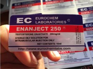 China Sterile Pharmacy Bottle Labels White Pvc Materail For Intramuscular Injection factory