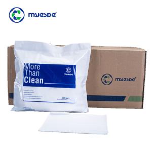 China Pharmaceutical Cleanroom Polyester Wipes 2 Ply For Glass factory