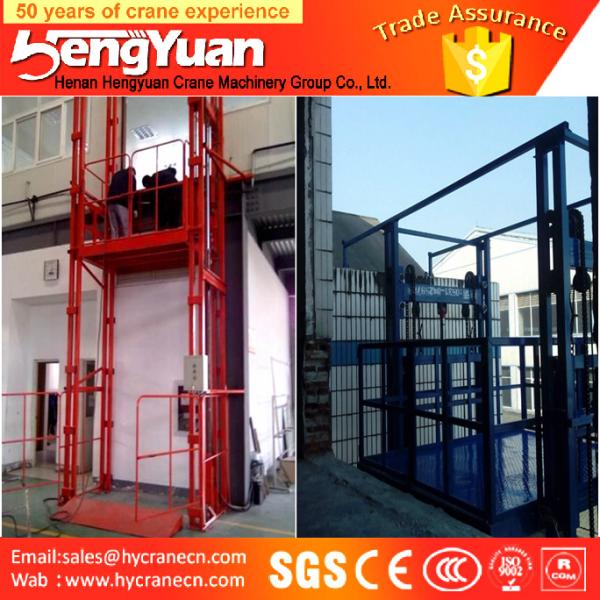 CE approved guide rail chain cargo lifting equipment