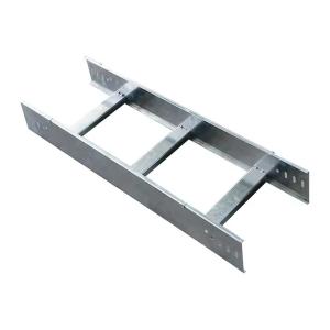 China Galvanized Steel Ladder Type Cable Tray Silver Wall Mounted Installation Corrosion Resistant factory