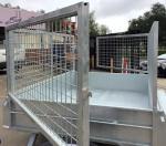 Heavy Duty Hot Dipped Galvanized Caged Trailer Single Axle