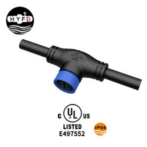 China IP68 LED Street Light 18AWG M15 Waterproof T Connector factory