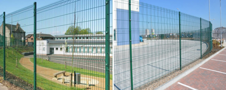 3D Garden Fence Curved Welded Wire Mesh Fencing For Public Places 1.8*3m