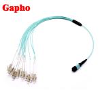 Flat / Round Fiber Optic Patch Cables , MPO / MTP 12 core Ribbon Fiber Cable