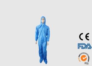 China Liquid Repellent Disposable PPE Coveralls High Air Permeability With Hood factory