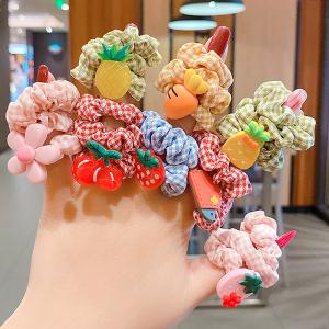 China Baby Hair Scrunchies Elastic Ponytail Holders Baby Hair Ties 8cm 10pcs Bulk factory