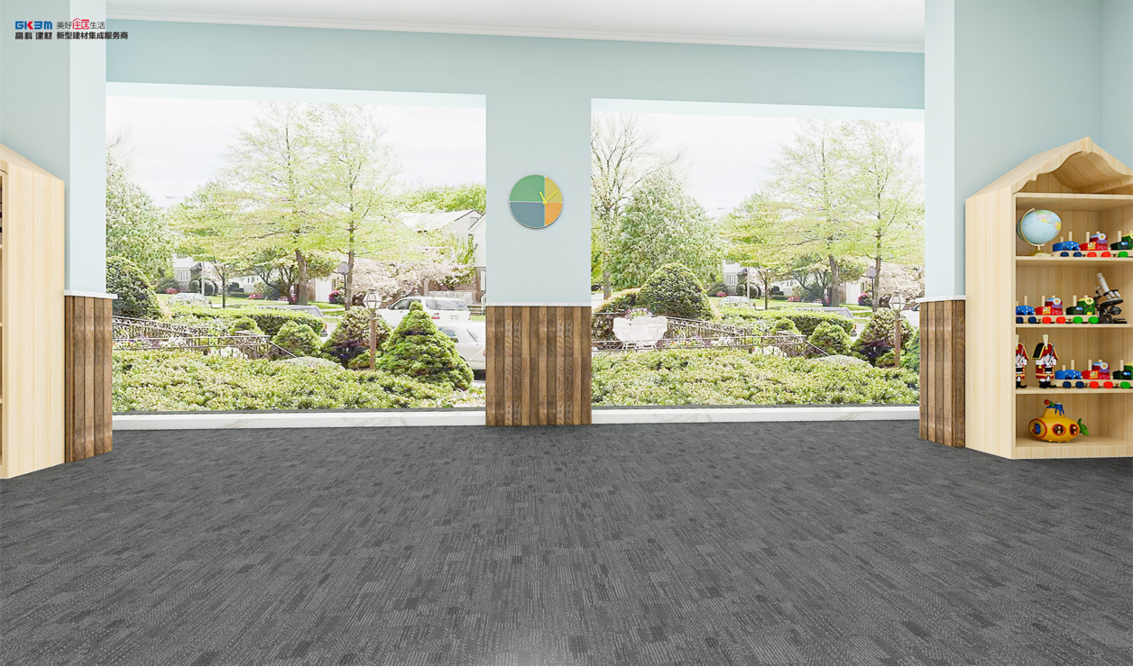 Grain Carpet Vinyl Flooring 5.5mm Grey Jump Color Unilin Click GKBM LS-T012