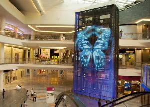 China Commercial Building Transparent Led Display Panel P3.91 Led Video Curtains 1920hz factory