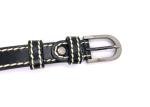 Black Alloy Buckle Women'S Genuine Leather Belt