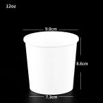 8OZ White Kraft cup for ice cream container disposable custom printed Fast Food