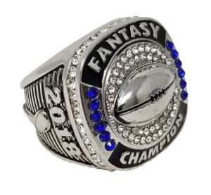 China 14k Gold Enameled Custom Championship Ring AAA Cubic Zirconia factory