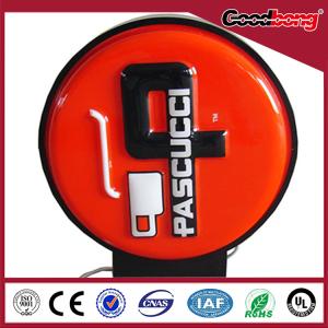 China Newest Design Round Light Box Acrylic Signage Double Sided factory