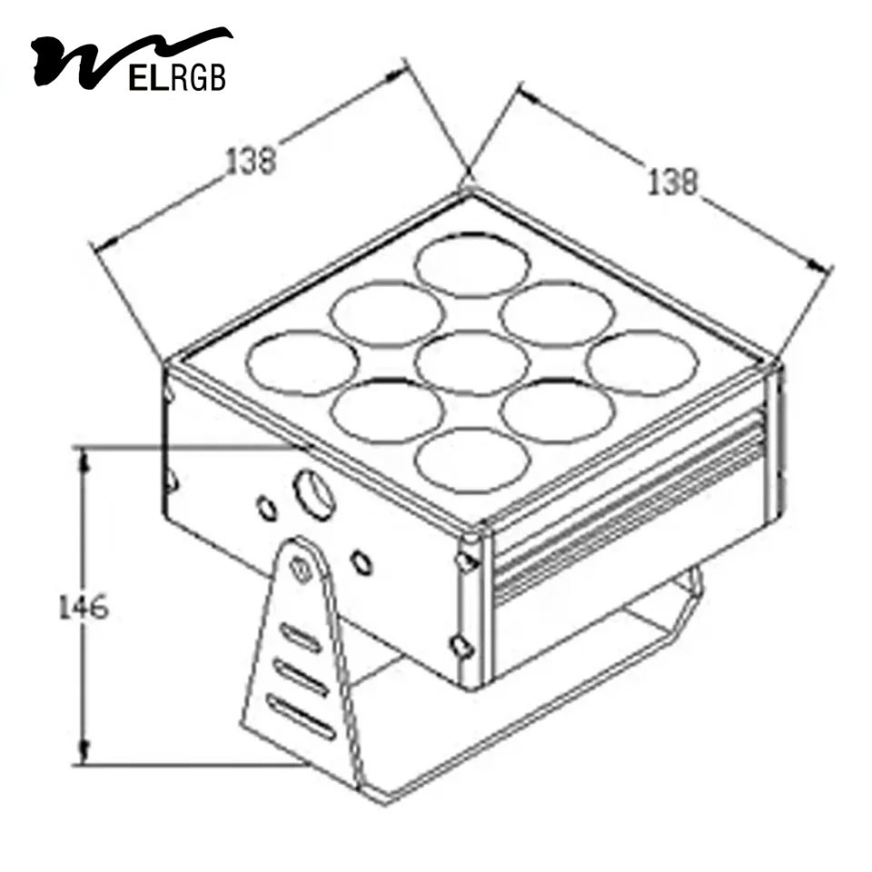 Remote Projection Outdoor Working Light Exterior Wall Wash Lighting