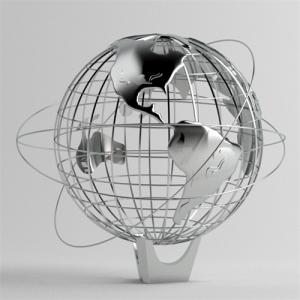 China Outdoor Metal Planet Earth Sculpture SS 304 316 For Display factory